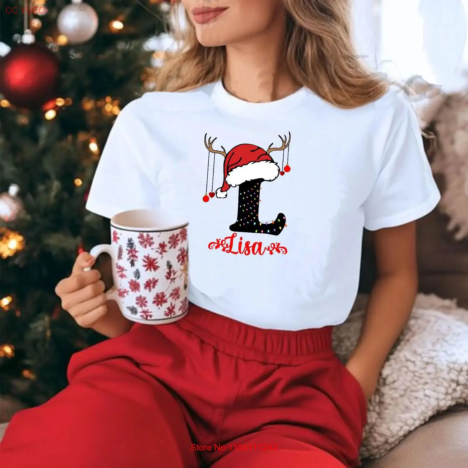 Vintage Fashion Names - Family Christmas Name T Shirt Personalised