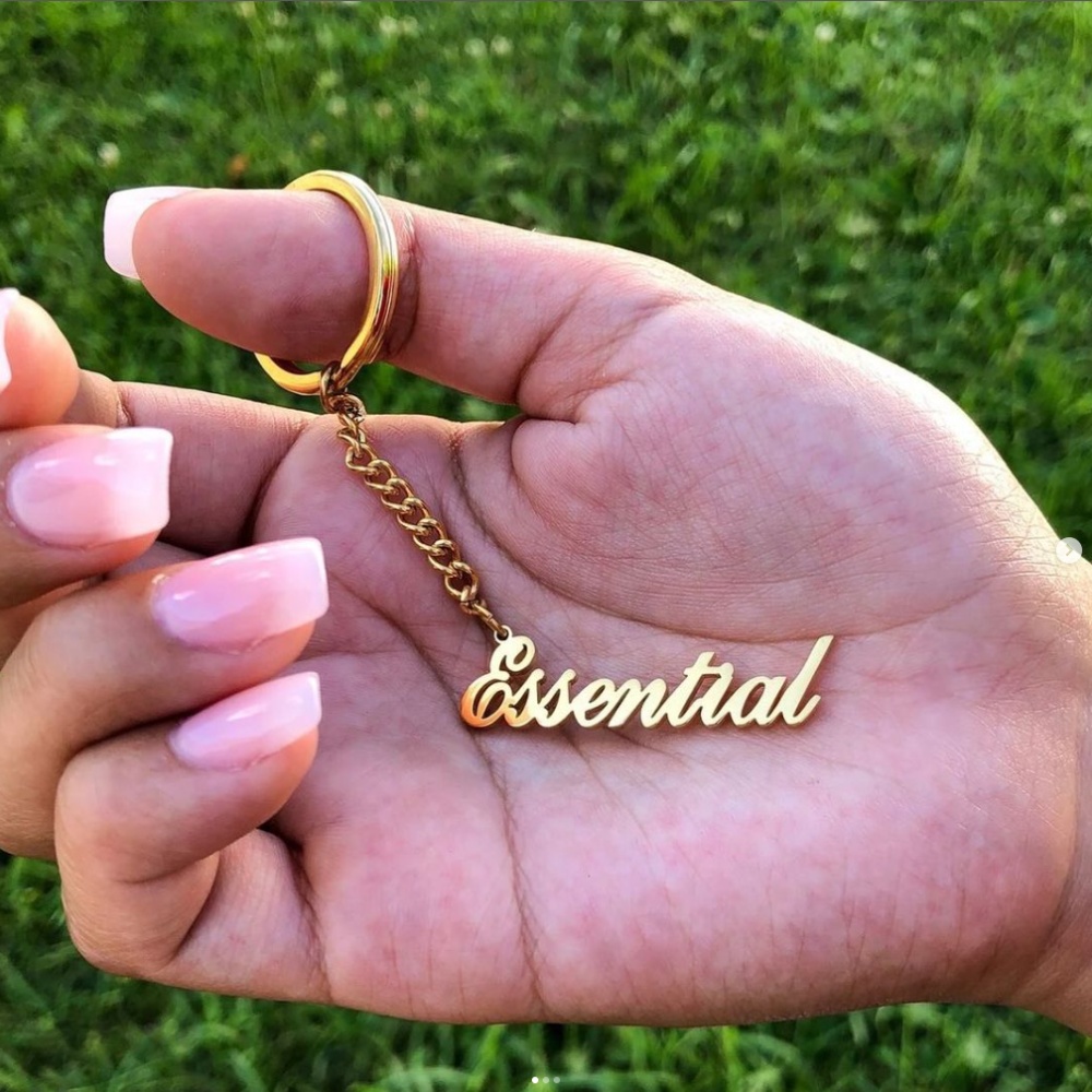 Custom Old English Keychain Pe - Vintage Fashion Names ulasan dan harga