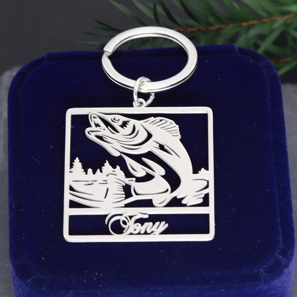 Custom Name Fish Keychain Pers - Vintage Fashion Names ulasan dan harga