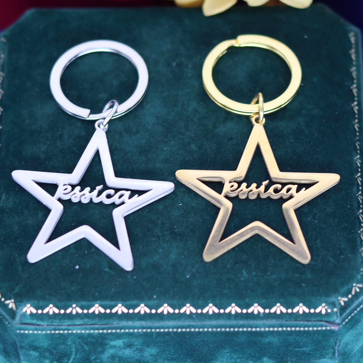Custom Name Star Keychain Pers - Vintage Fashion Names ulasan dan harga