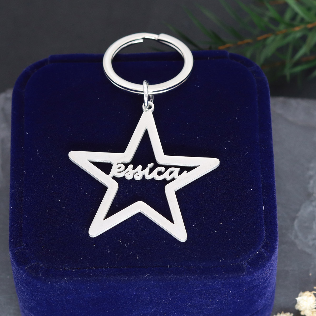 Custom Name Star Keychain Pers - Vintage Fashion Names ulasan dan harga