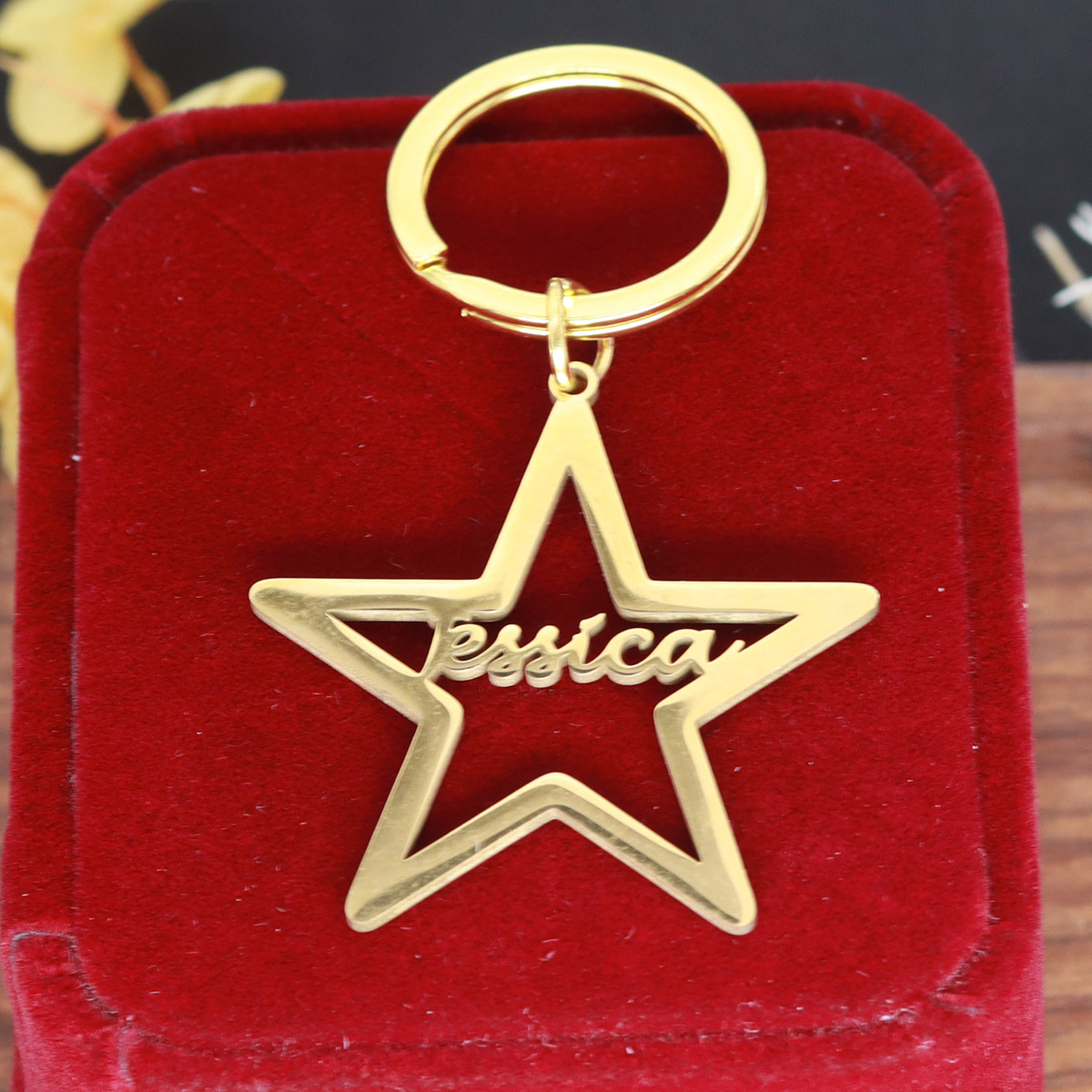 Custom Name Star Keychain Pers - Vintage Fashion Names ulasan dan harga