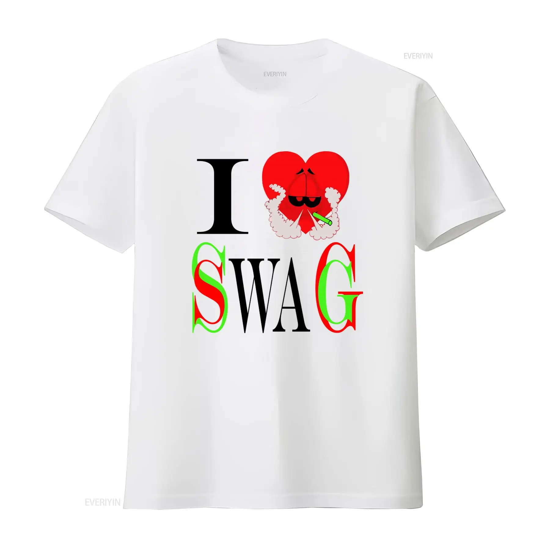 I Swag Heart Print T shirt Ret - Vintage Fashion Look ulasan dan harga