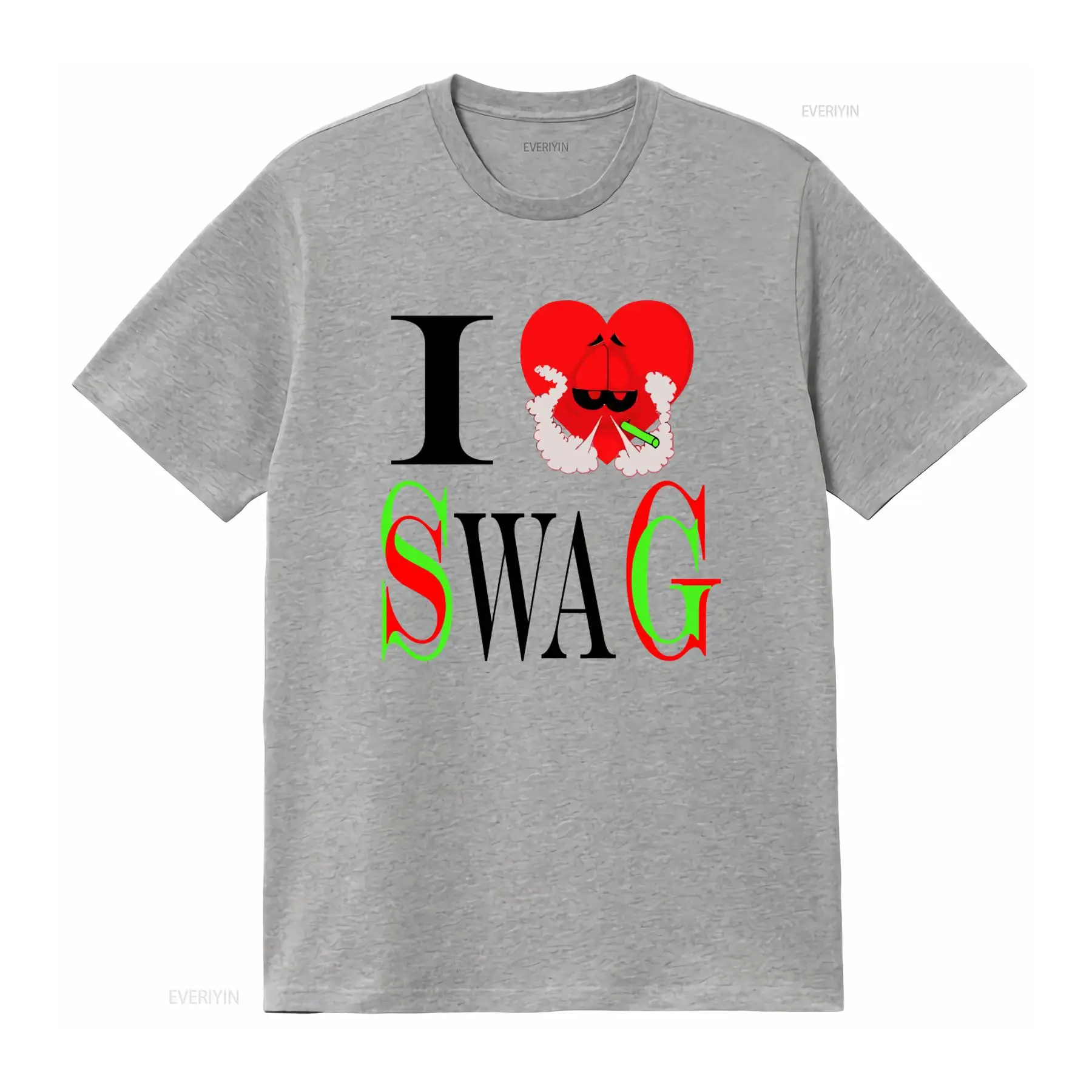 I Swag Heart Print T shirt Ret - Vintage Fashion Look ulasan dan harga