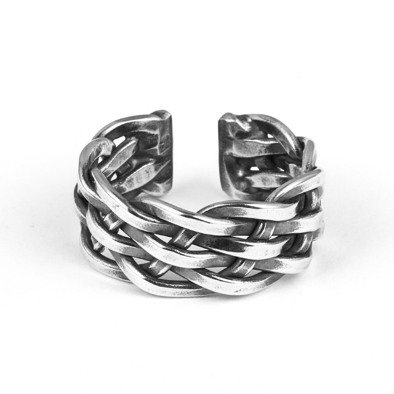 Handmade Braided Ring for Men  - Vintage Fashion Look ulasan dan harga