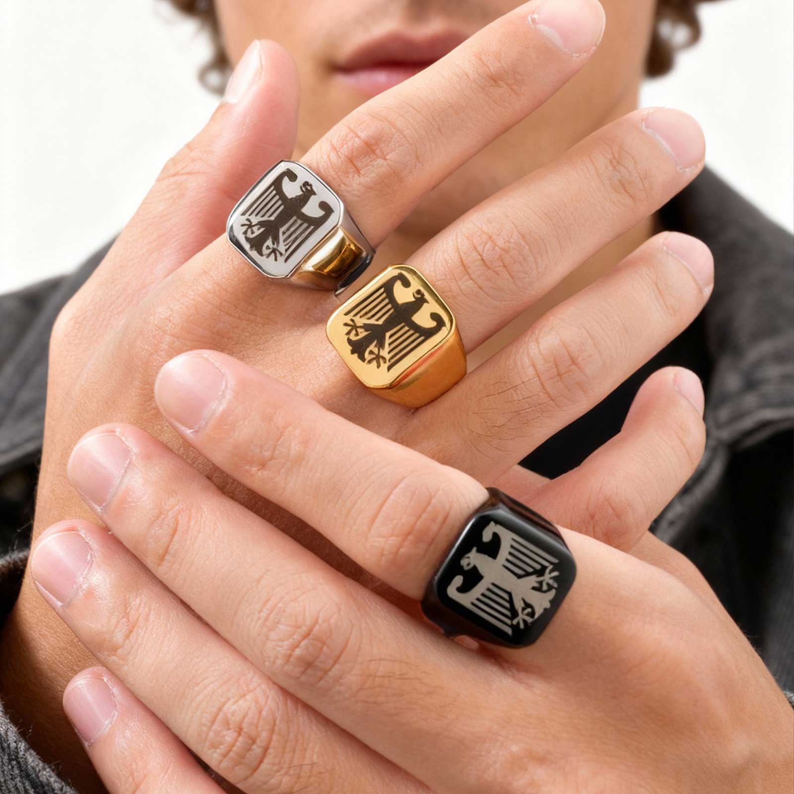 Custom Flying Hawk Eagle Ring  - Vintage Fashion Names ulasan dan harga