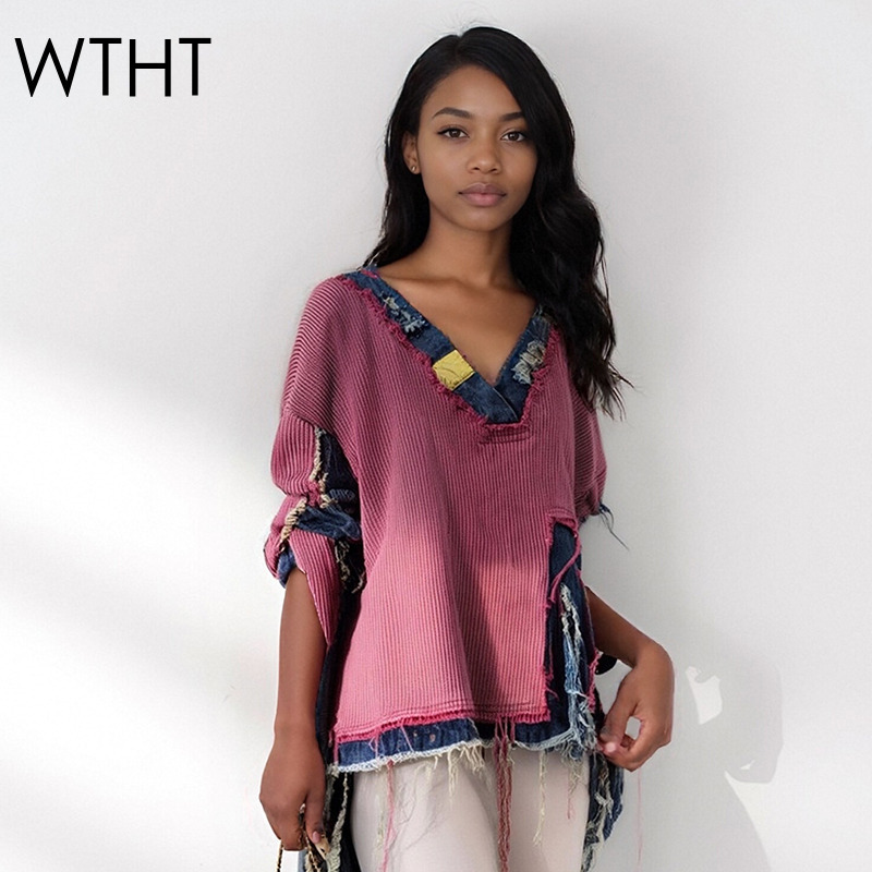 WTHT Fashion Women's Spliced D - Vintage Fashion Influencer ulasan dan harga