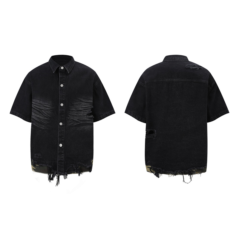 Men's Distressed Ripped Denim  - Vintage Zipper ulasan dan harga