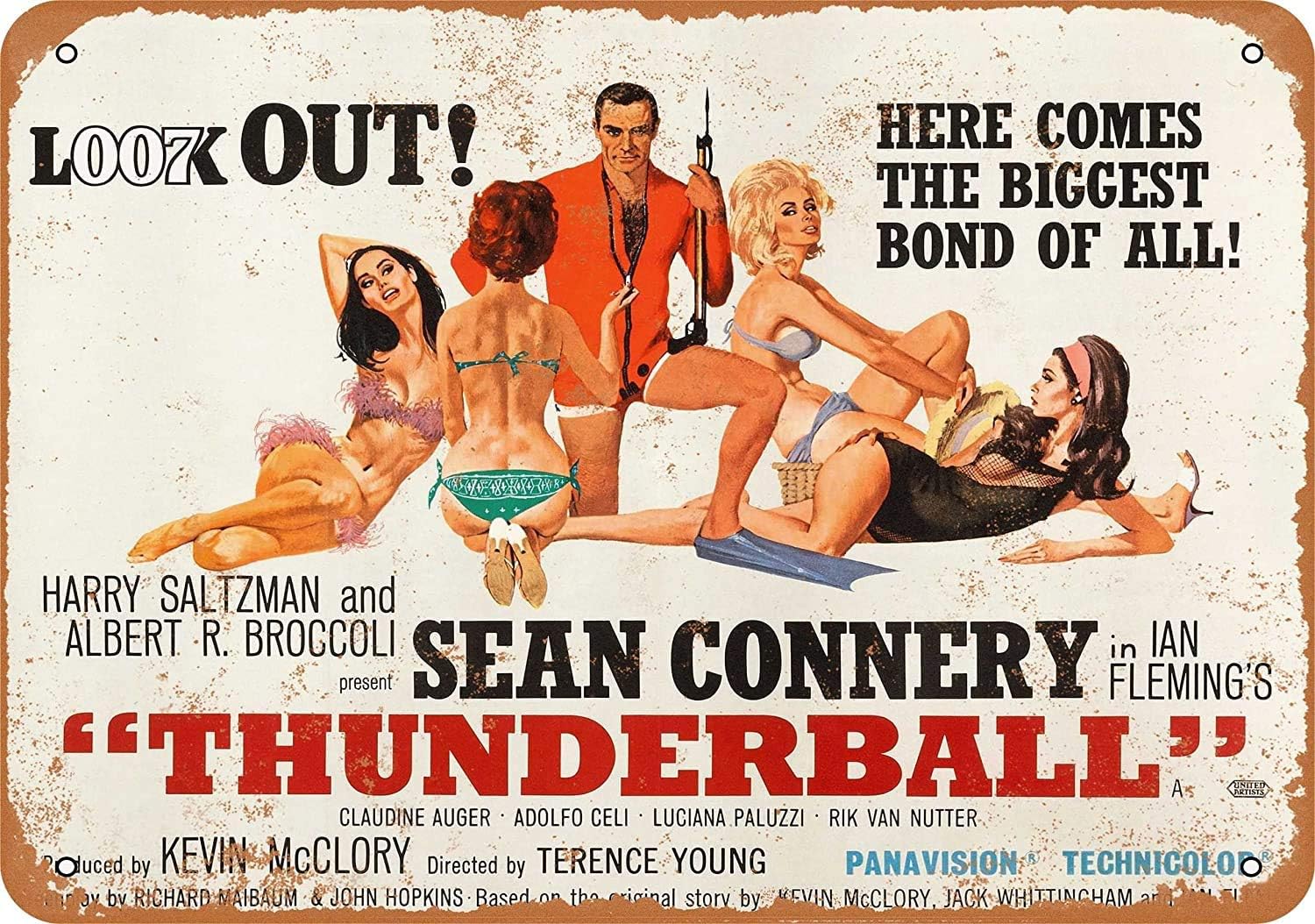 1965 Thunderball es Retro Meta - Vintage Fashion Posters ulasan dan harga