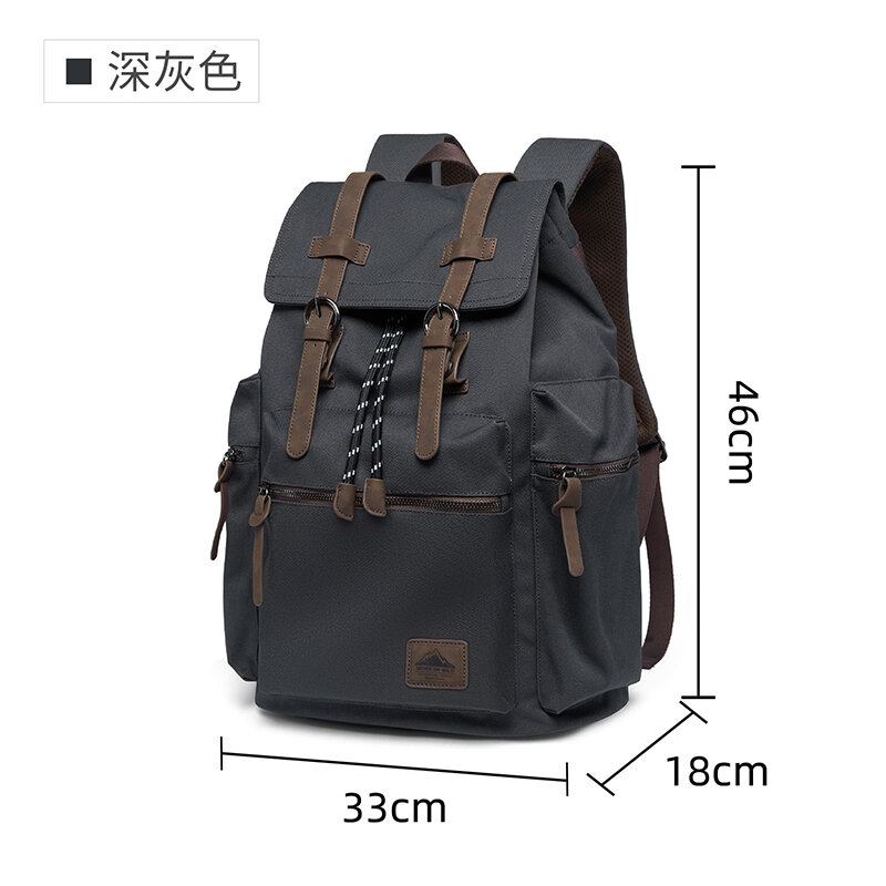 MOYYI 27L Large Flap Backpack  - Vintage Zipper ulasan dan harga