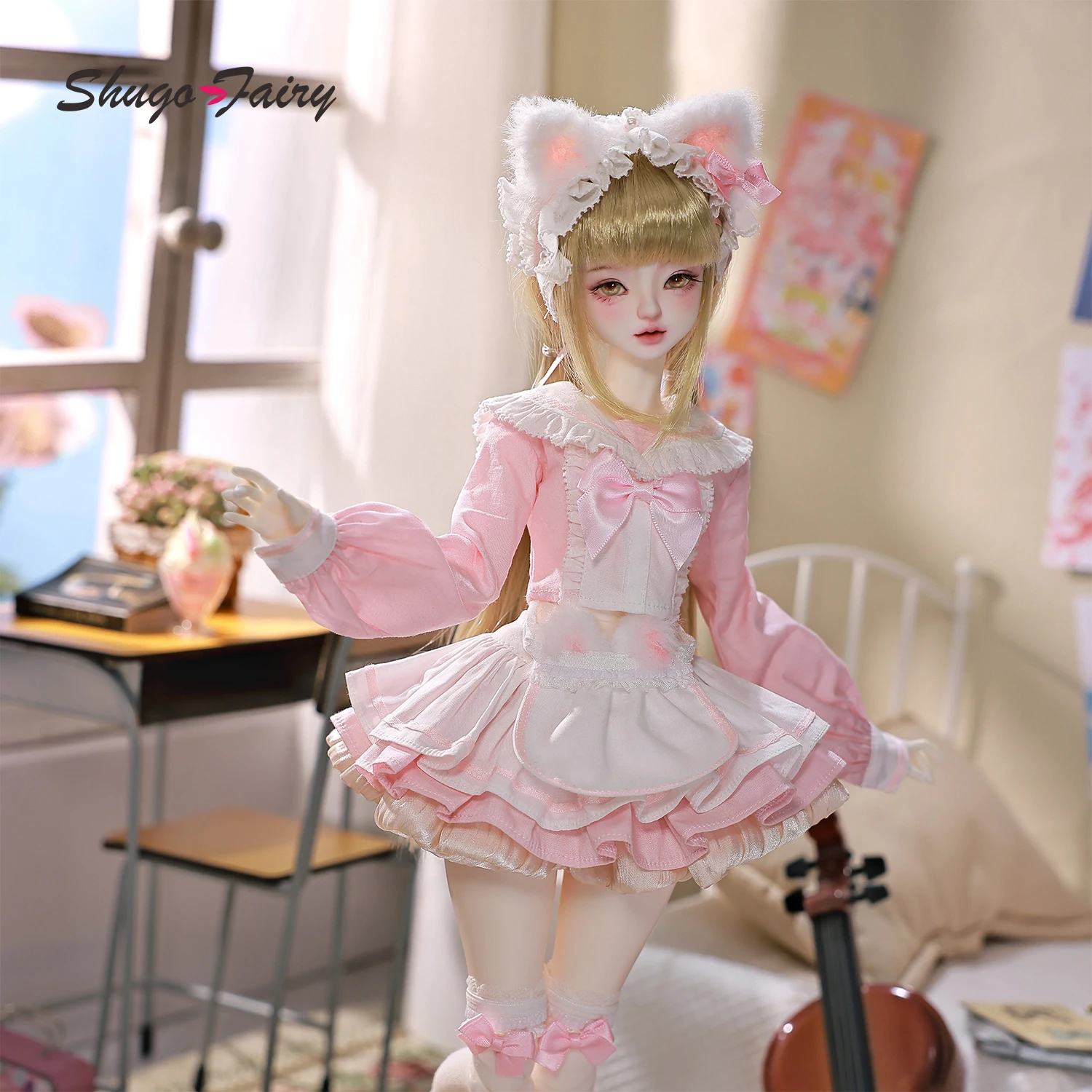 Liano CD Bjd Doll 1/4 Head Bar - Vintage Fashion Doll ulasan dan harga