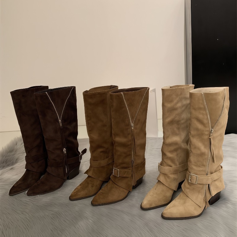 Women's Boots Vintage Suede Le - Vintage Zipper ulasan dan harga