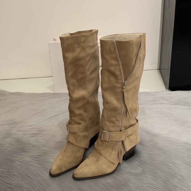 Women's Boots Vintage Suede Le - Vintage Zipper ulasan dan harga
