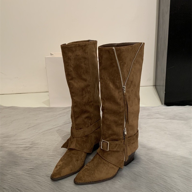 Women's Boots Vintage Suede Le - Vintage Zipper ulasan dan harga