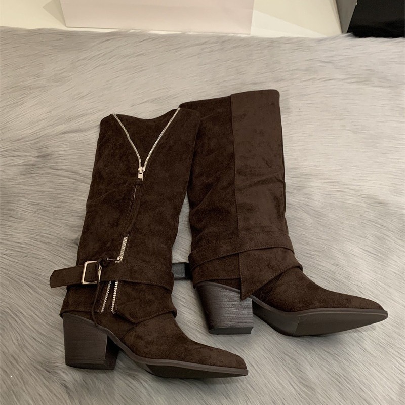 Women's Boots Vintage Suede Le - Vintage Zipper ulasan dan harga