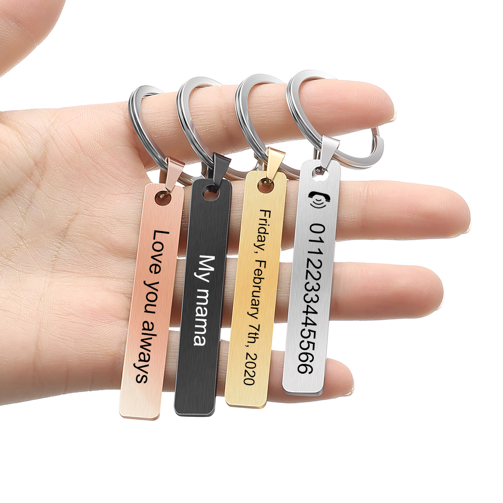 Custom Logo Name Number Keycha - Vintage Fashion Names ulasan dan harga