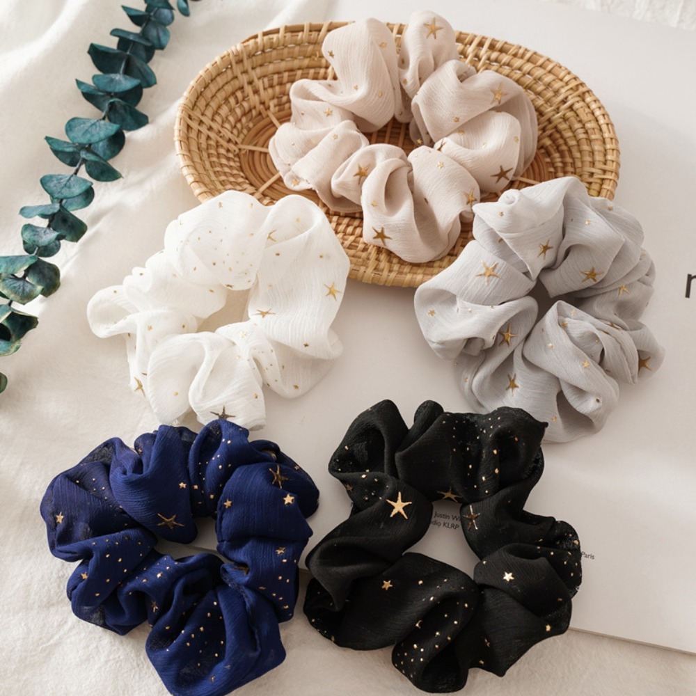1/5pcs Print Scrunchie Dreamy  - Vintage Fashion Look ulasan dan harga