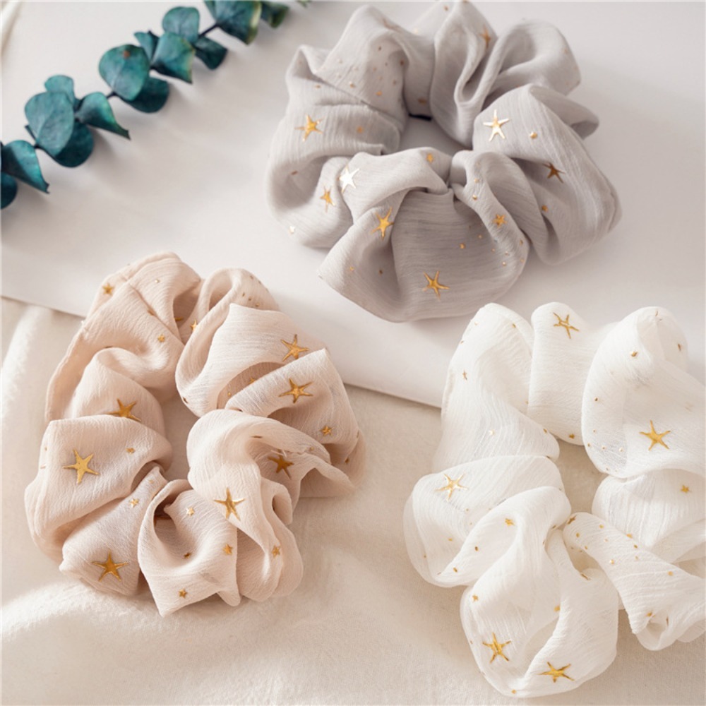 1/5pcs Print Scrunchie Dreamy  - Vintage Fashion Look ulasan dan harga